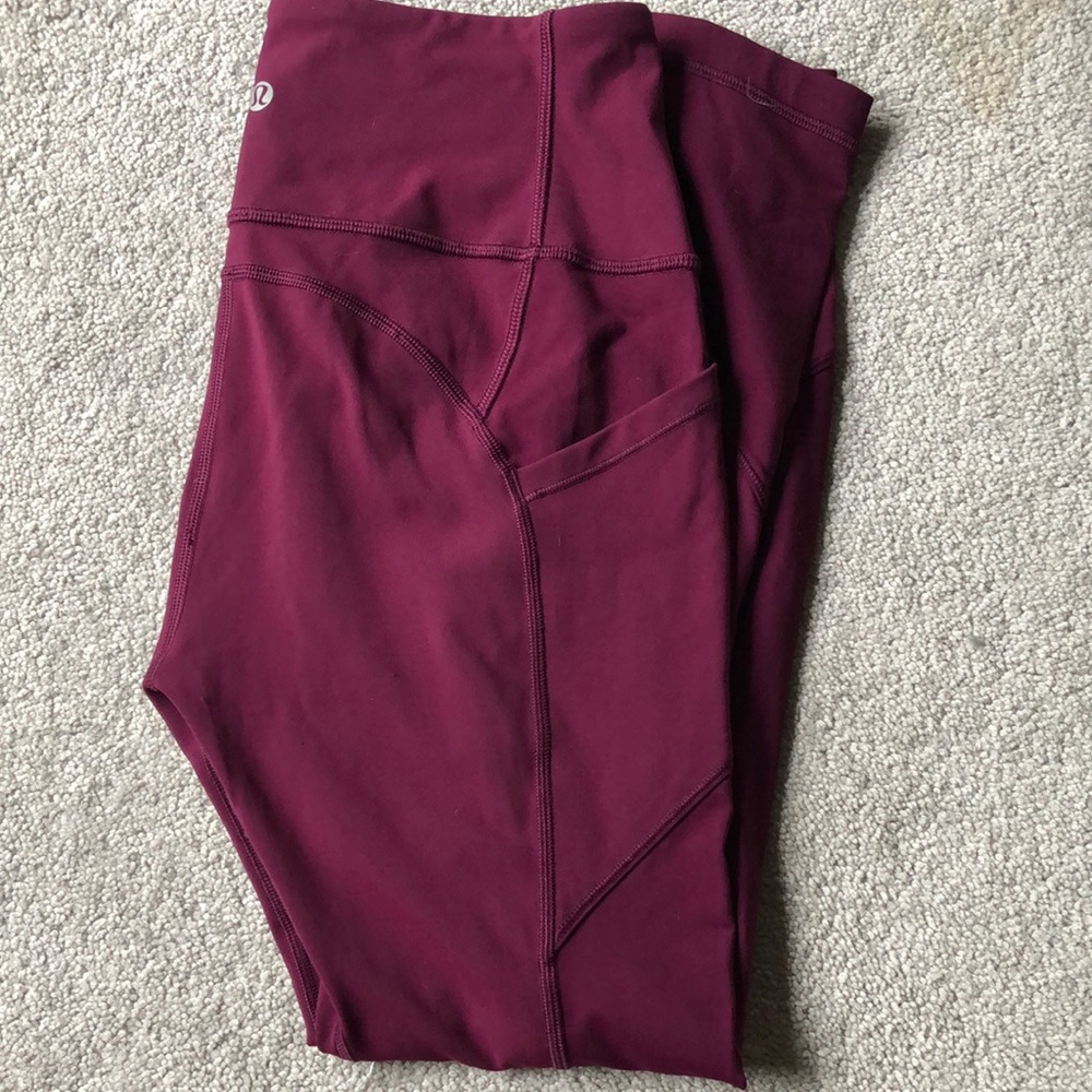 Lululemon Maroon Leggings